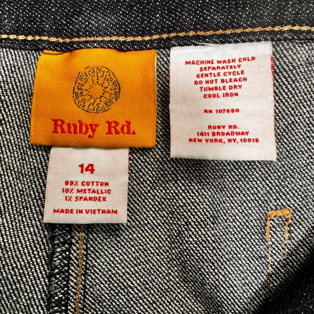 Ruby Road Denim Metallic Jeans - image 2